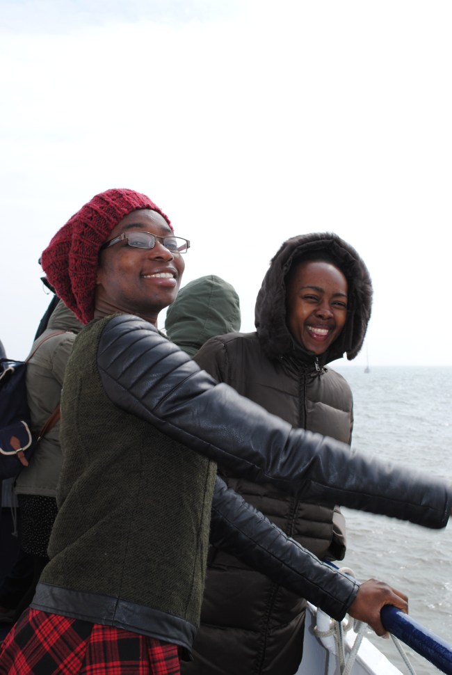 Happy girls on the cruise